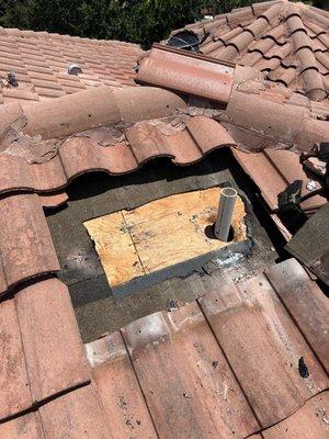 Led Boot Tile Roof Leak and Replacement