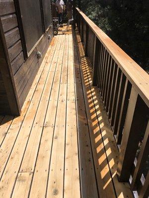 Finished deck after sanding