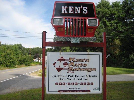 Look for our sign on NH. route 107A