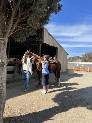 A riding lesson with Tex