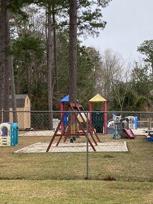 Awesome fenced in playground