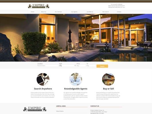 Mobile responsive real estate website developed by Echotech Group - http://www.empireeg.com/