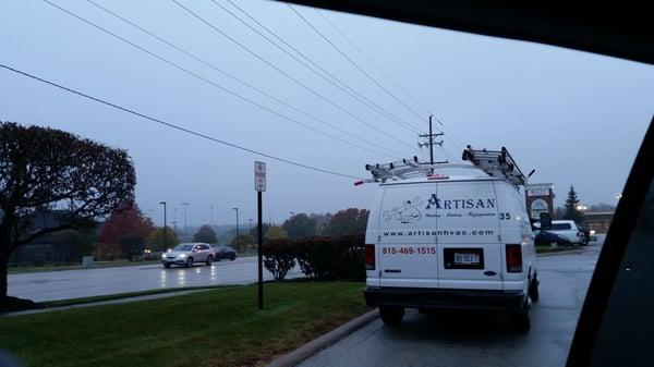 I had a fun time backing out of my parking spot this morning thanks to your van being parked in a FIRE LANE!