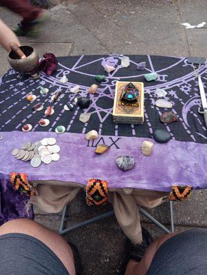 My table set up on Frenchmen Street