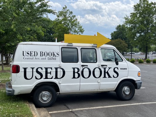 Our van directing everyone to our new location on Eastway Drive.