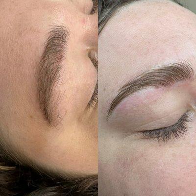 Brow Lamination and tweeze