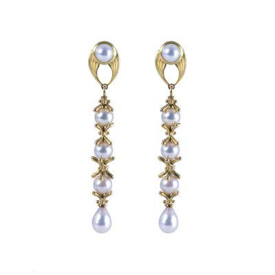 18K pearl drop earrings