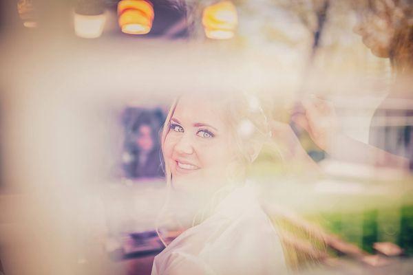 Bride getting ready