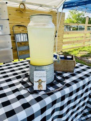 Complimentary fresh lemonade