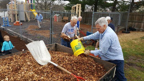 All-church work day to fix up the playground.