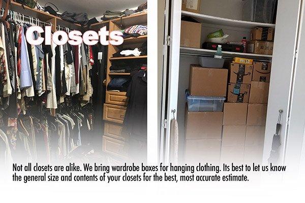 We provide wardrobes for your hanging clothing.