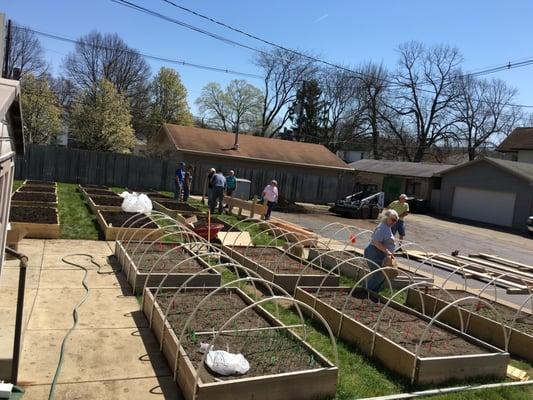 Construction of share gardens. All produce is free to community.