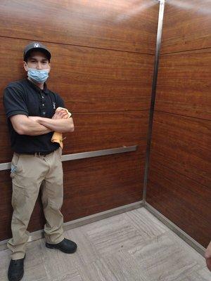 Elevator cleaning