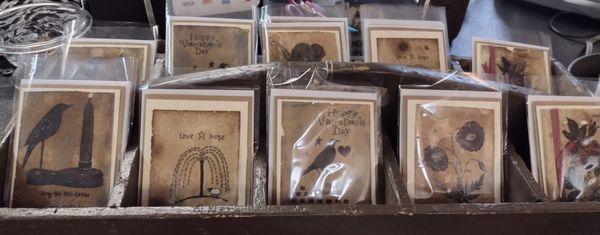 Handmade primitive cards, must see!