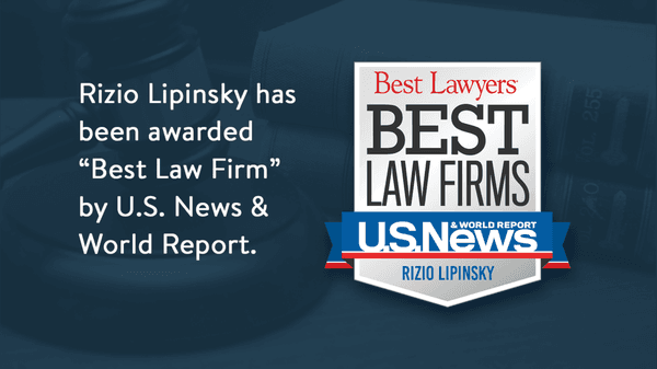 Rizio Lipinsky Law Firm has been awarded "Best Law Firms" by US News & World Report.