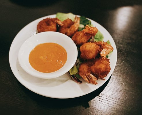 Coconut Fried Shrimp with Mango Sauce $14