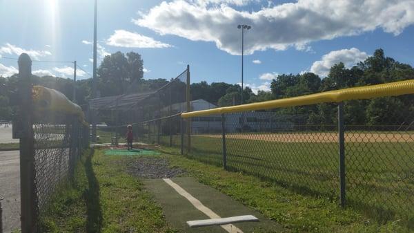 Pitching warm up area next to Ron Brown main Field