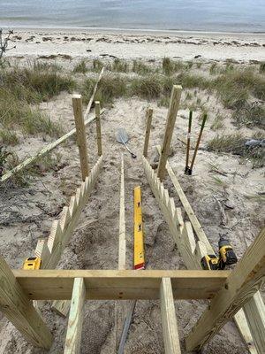 Stairs at beach