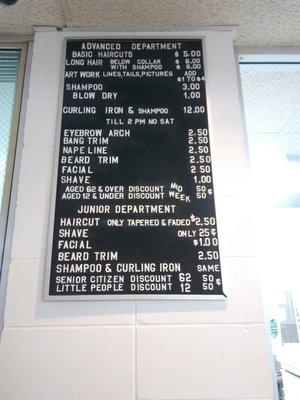 Price list