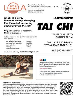 Tai chi class