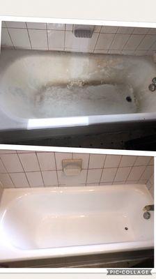 Reglaze tub  before and after