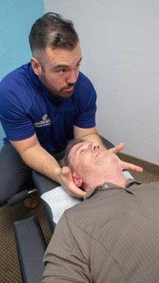 Spinal manipulation is a common means of treatment in our office.