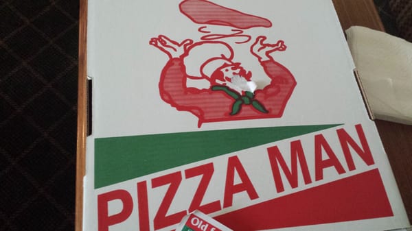 Pizza Man Pizza Box