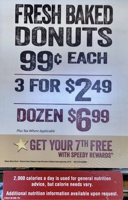 Daily special on fresh donuts...with even more perks if you sign up for the Speedway Speedy Rewards Program.