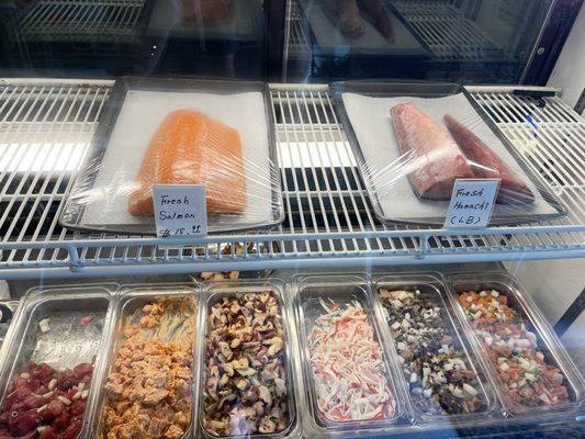 Selection of poke and fresh loins... not too much so you know they take pride in their specialties