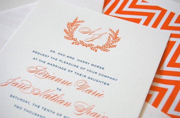 Letterpress invitations