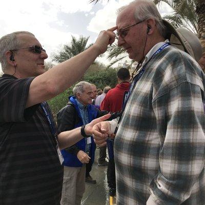 Pastor Dan anointing Daryl During the Trip to Israel