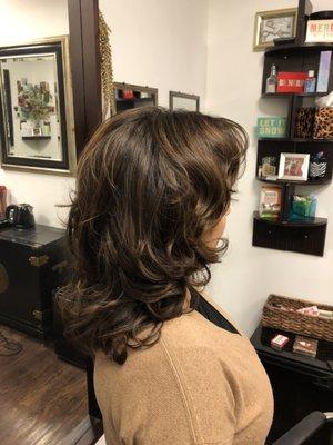 Wow, love the cut and color from JD aka Mafia Hairdresser.  I am set to begin the New Year with a great head on my shoulders.