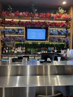 Bar area and menu