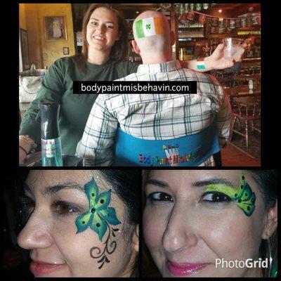 Fun Irish themed face painting