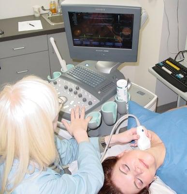 We are able to detect early heart disease using an ultrasound scan of the carotid artery.