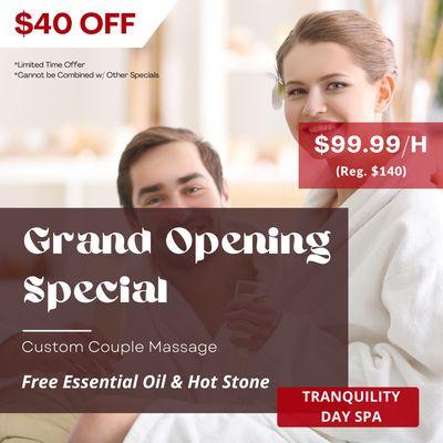 Tranquility Day Spa  
 100 TX-332, Lake Jackson, TX 77566 (Brazos Mall 1402)  
 Call us at 979-316-3247