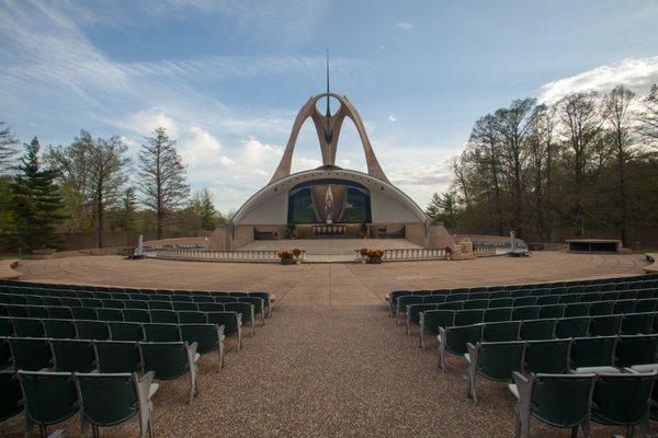 We are just a walk away from all the beautiful architecture on the National Shrine of Our Lady of the Snows.