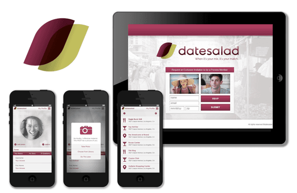 Full Branding Project Date Salad, Website and app design