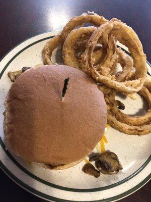 "The burger that Jack built" or something like that with onion rings