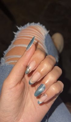 Gel mani - cat eye/velvet $55- December 2022