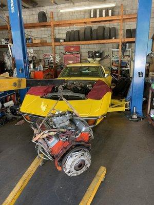 Corvette installing high performance motor 383 Stroker