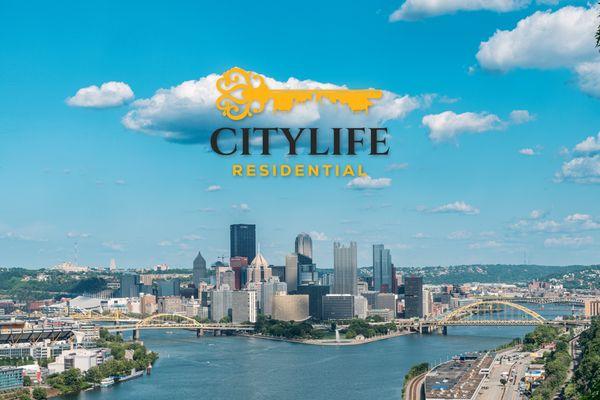 Skyline of Pittsburgh with CityLife Logo