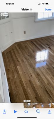 After new hardwood flooring is installed.