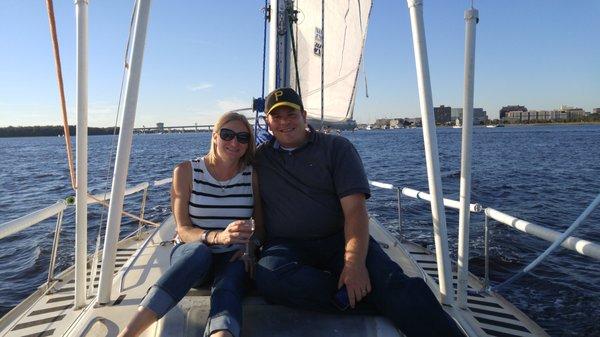 Happy Sailors enjoying a harbor cruise.