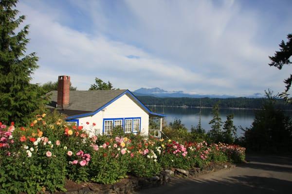 Harmony Hill's Cottage and view from the Hill.