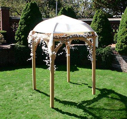 Custom chuppah design, production and installation, includes set ups, floral and fabric designs and removal and or delivery.