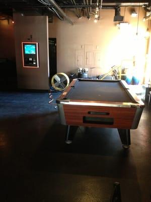 Pool table and juke box