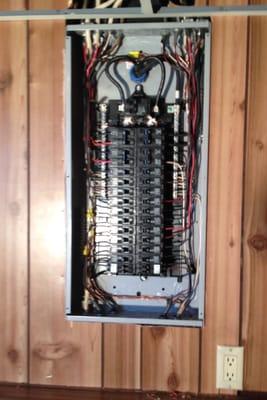 Replace your old residential panel with unsafe/double-tapped loads with a new larger load center.