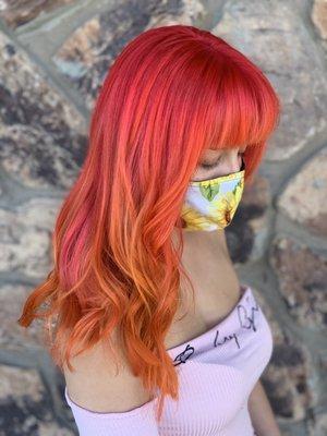 Custom creative color  Sunset hair