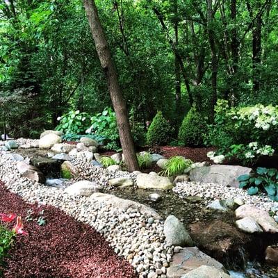 Residential Project - Japanese style garden with water feature. Kalamazoo, MI